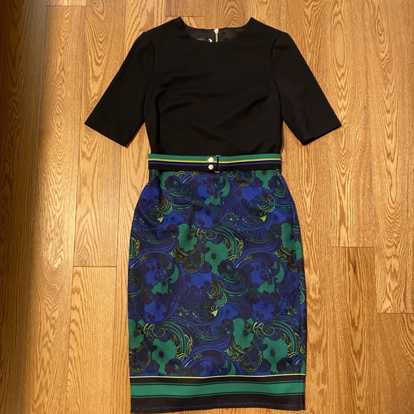 Ted Baker black and blue dress. Size 1. Never worn - Picture 1 of 3